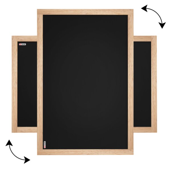 Allboards, tabule černá křídová v přírodním dřevěném rámu 60x40 cm,TB64D