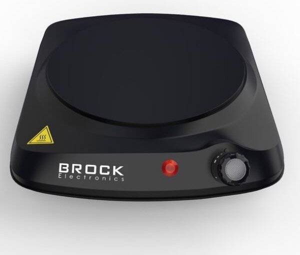 Elektrický sklokeramický vařič Brock, 1 plotýnka 18cm, 1200W, černý
