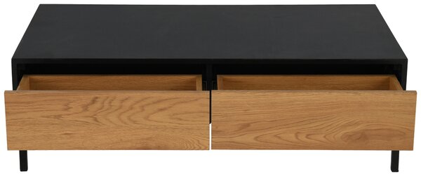 KONFERENČNÍ STOLEK, černá, barvy dubu, kov, kompozitní dřevo, 110/35/60 cm MID.YOU - Konferenční stolky, Online Only