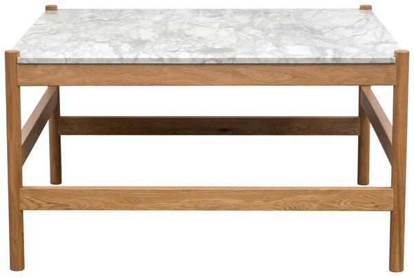 KONFERENČNÍ STOLEK, přírodní barvy, bílá, dřevo, kámen, 80/42/80 cm MID.YOU - Konferenční stolky, Online Only