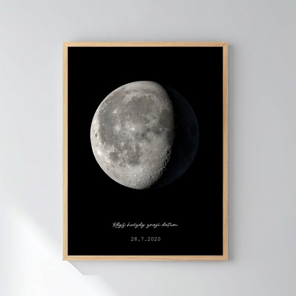 Personalizovaný magický fotoobraz v rámu - 30x40 - měsíční fáze
