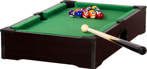 Mini kulečník pool s příslušenstvím 51 x 31 x 10 cm, tmavý