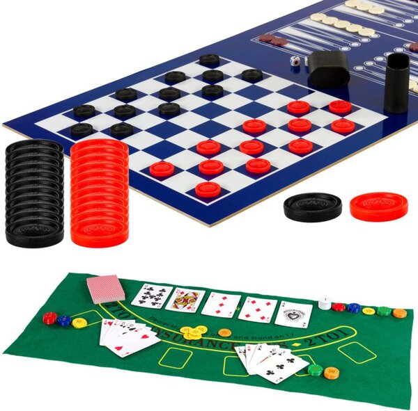 GamesPlanet® Multifunkční herní stůl 15 v 1, hnědý