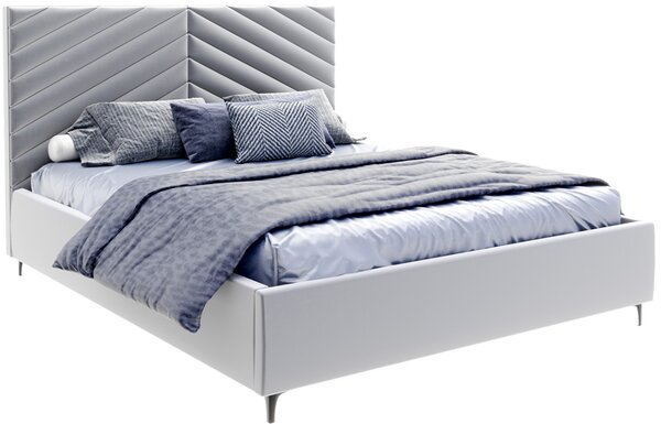 Čalouněná postel ELEGANTE 140x200 Steel Paris s úložným prostorem kovový rošt
