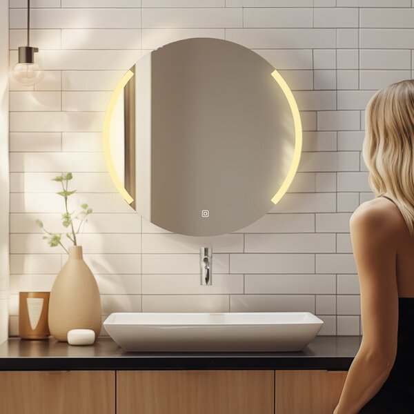 Nimco kulaté zrcadlo do koupelny s osvětlením 60 cm, stmívač ZP 16000RVX