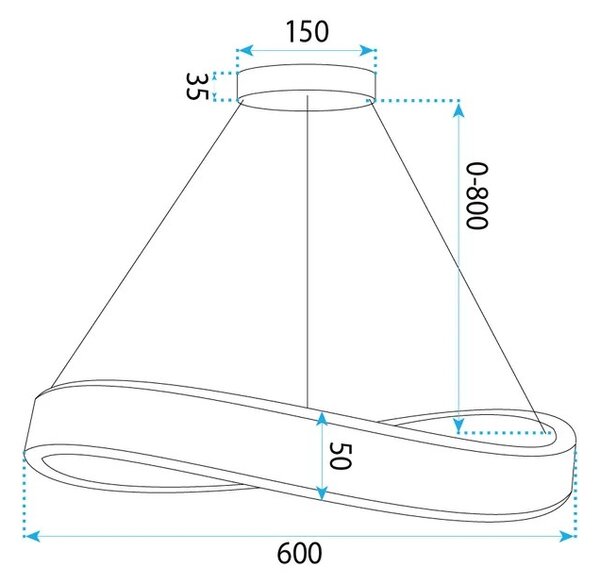 Toolight Závěsné LED osvětlení Modern SWE066-CP 60 zlaté