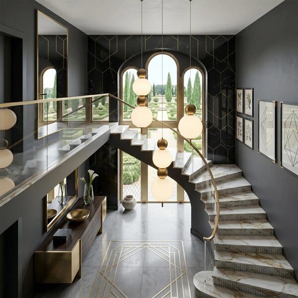 Toolight Závěsné LED osvětlení Modern LHJ116-2CP kartáčované zlato