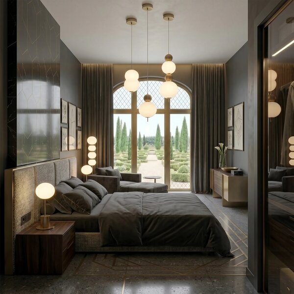 Toolight Závěsné LED osvětlení Modern LHJ116-2CP kartáčované zlato