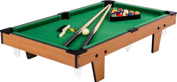 GamesPlanet® Mini kulečník pool, 92 x 52 x 19 cm, světlá
