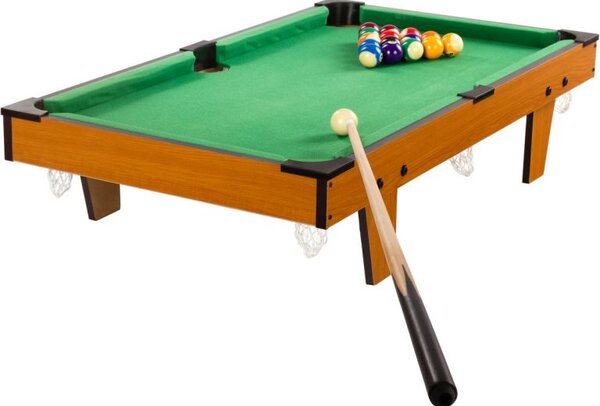 GamesPlanet® Mini kulečník pool, 92 x 52 x 19 cm, světlá