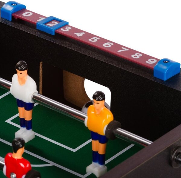 Mini stolní fotbálek 70 × 37 cm černý s počítadlem gólů