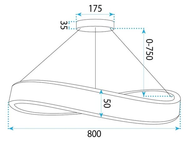 Toolight Závěsné LED osvětlení Modern SWE068-CP 80 zlaté