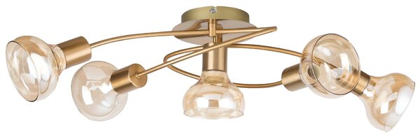 Rabalux Holly stropní světlo 5x40 W mosaz-jantarová 5552