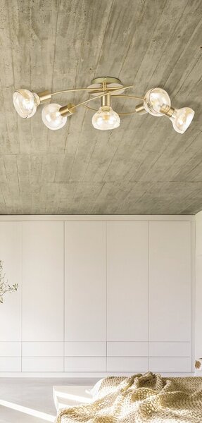 Rabalux Holly stropní světlo 5x40 W mosaz-jantarová 5552