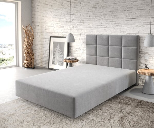 DELIFE Boxspring postel Dream-Fine mikrovlákno šedá 120×200 cm