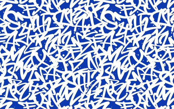 Fototapety Graffiti Emoce: Blue, Fototapety Vzory, u99087v2 : uwalls.cz