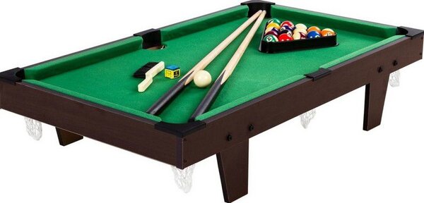 GamesPlanet® Mini kulečník pool, 92 x 52 x 19 cm, hnědá