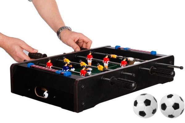 GamesPlanet® Mini stolní fotbálek, 50,5 x 31,5 x 10, černý