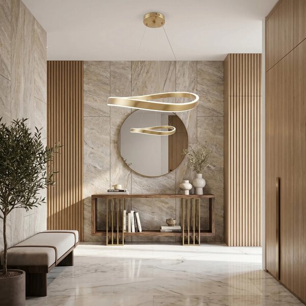 Toolight Závěsné LED osvětlení Modern Gold SWE069-CP 80 kartáčovaná zlatá