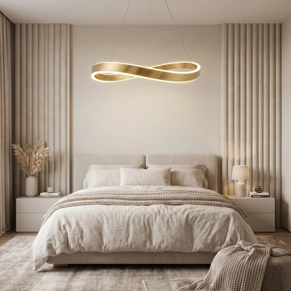 Toolight Závěsné LED osvětlení Modern Gold SWE069-CP 80 kartáčovaná zlatá