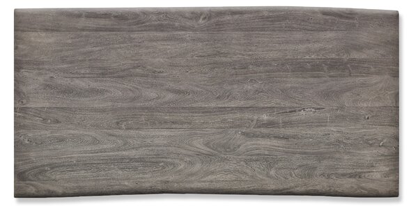 DELIFE Jídelní stůl Edge 200x100 XL akácie platinová sklo Live-Edge