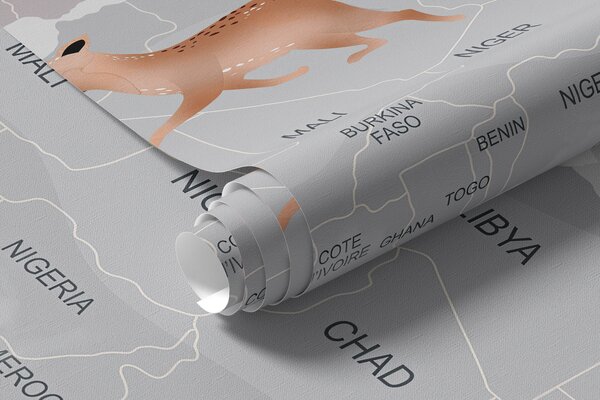 Fototapety Dětská mapa světa s balónky a zvířátky, Fototapety mapy světa, Fototapety dětské světové mapy, u99227 : uwalls.cz