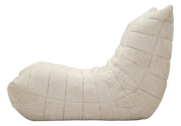 Bílý sedací vak z textilie bouclé Mask – Mauro Ferretti