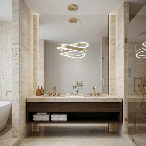 Toolight Závěsné LED osvětlení Modern Gold SWE065-CP 40 kartáčovaná zlatá