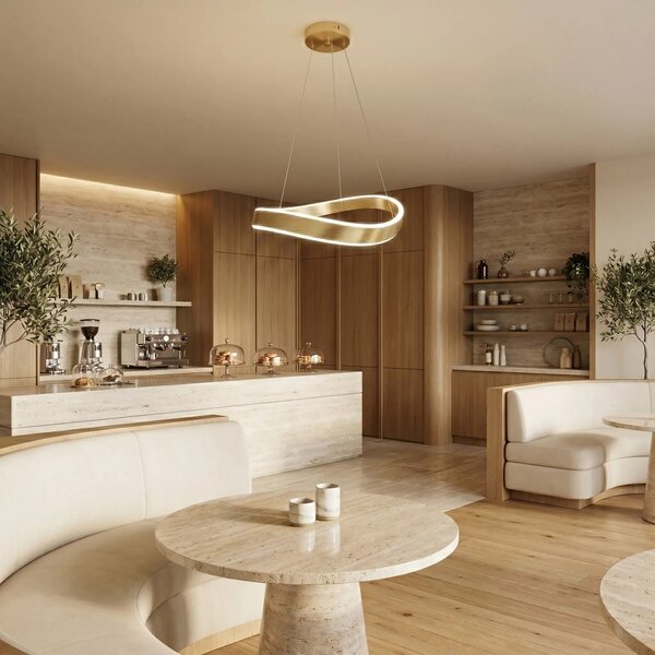 Toolight Závěsné LED osvětlení Modern Gold SWE065-CP 40 kartáčovaná zlatá