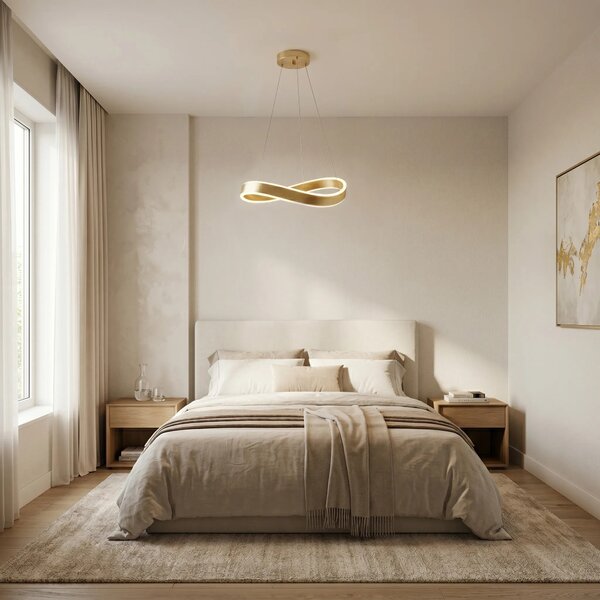 Toolight Závěsné LED osvětlení Modern Gold SWE065-CP 40 kartáčovaná zlatá