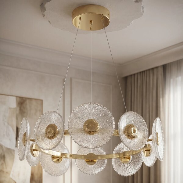 Toolight Závěsné LED osvětlení Crystal SWE071-CP 60 zlaté