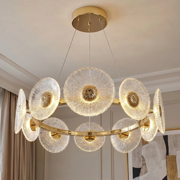 Toolight Závěsné LED osvětlení Crystal SWE071-CP 60 zlaté