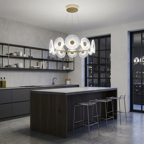 Toolight Závěsné LED osvětlení Crystal SWE071-CP 60 zlaté