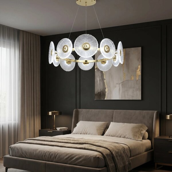 Toolight Závěsné LED osvětlení Crystal SWE071-CP 60 zlaté