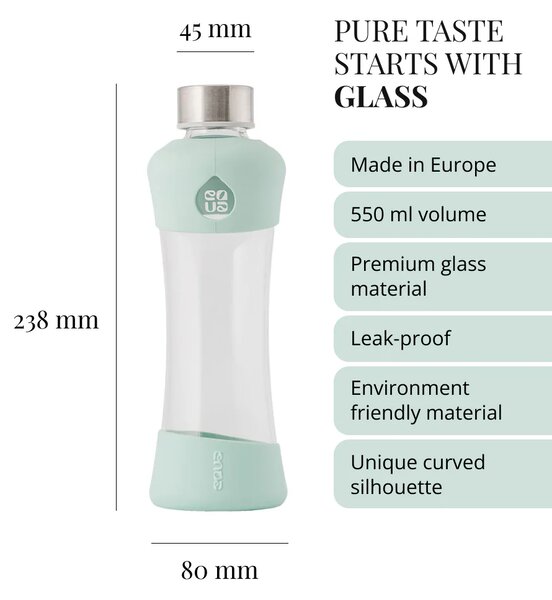 Skleněná lahev EQUA Active Mint 550 ml