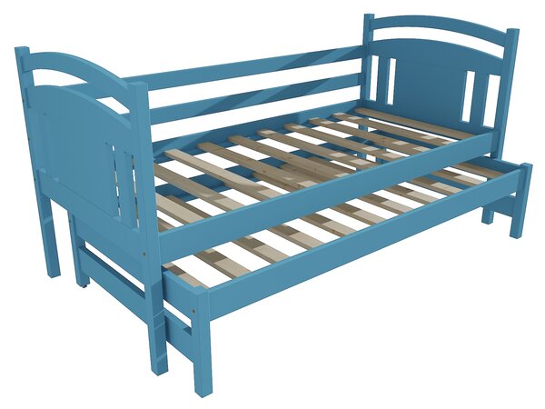 Vomaks Dětská postel s výsuvnou přistýlkou DPV 022 Rozměr: 80 x 180 cm, Povrchová úprava: netransparentní barva modrá
