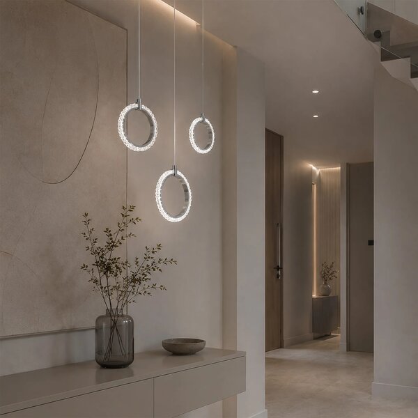 Toolight Závěsné LED osvětlení Crystal LHJ126-W chrom
