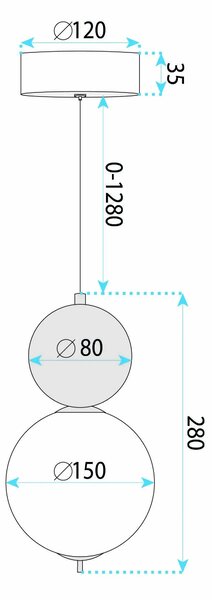 Toolight Závěsné LED osvětlení Modern LHJ115-1CP kartáčované zlato