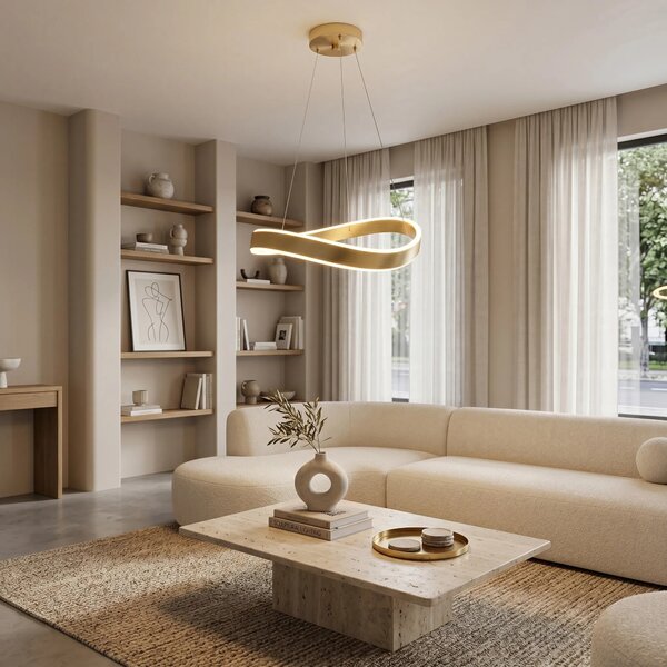Toolight Závěsné LED osvětlení Modern SWE067-CP 60 kartáčovaná zlatá