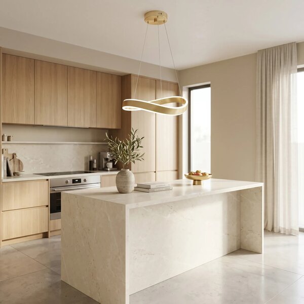 Toolight Závěsné LED osvětlení Modern SWE067-CP 60 kartáčovaná zlatá