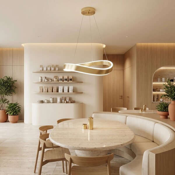 Toolight Závěsné LED osvětlení Modern SWE067-CP 60 kartáčovaná zlatá