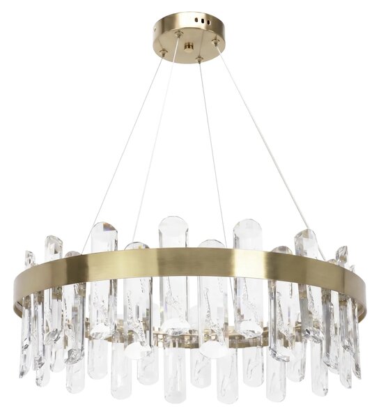 Toolight Závěsné LED osvětlení Crystal SWE074-1CP 50 kartáčovaná zlatá