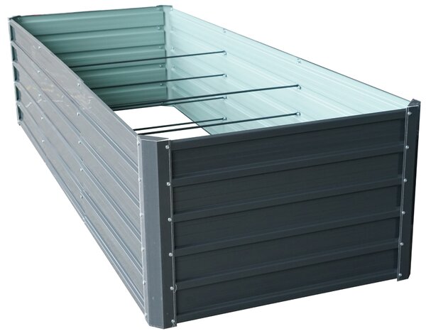 Vyvýšený zahradní záhon BestBerg VZ-1250A / 1250 l / 240 x 90 x 58 cm / šedá