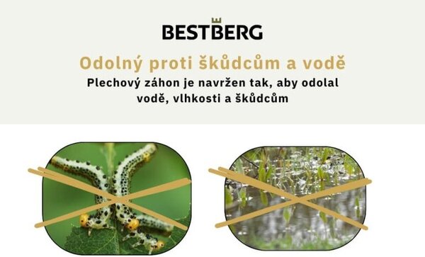 Vyvýšený zahradní záhon BestBerg VZ-800A / 800 l / 180 x 90 x 47 cm / šedá