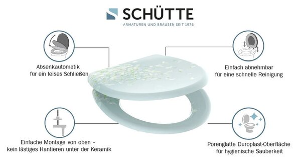 Eisl Sanitär WC prkénko Duroplast Soft Close Flower in The Wind 82381