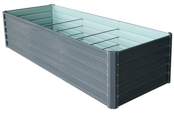Vyvýšený zahradní záhon BestBerg VZ-1250A / 1250 l / 240 x 90 x 58 cm / šedá