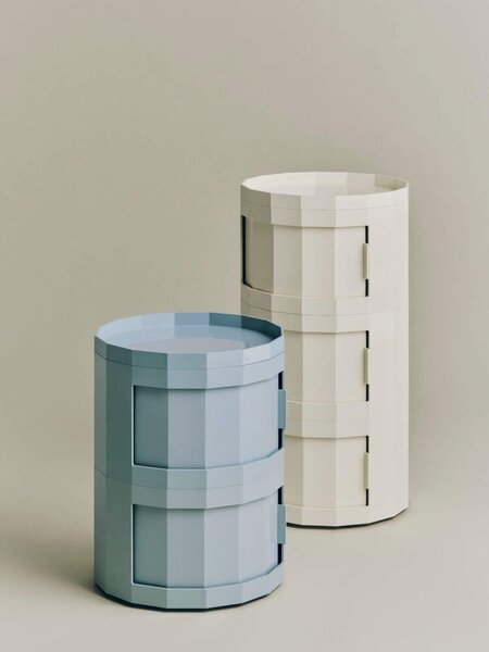 HAY Úložný stolek Facet Cabinet 20, misty blue