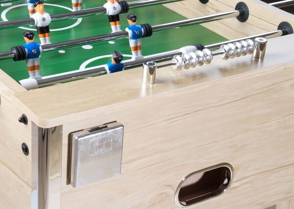 GamesPlanet® Profi fotbálek Leeds, 140 x 73 x 87 cm, světlý