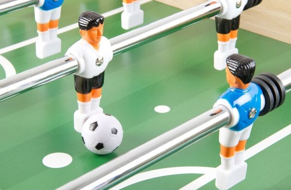 GamesPlanet® Profi fotbálek Leeds, 140 x 73 x 87 cm, světlý