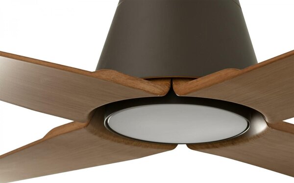 FARO TYPHOON M LED LED stropní ventilátor, hnědá/dřevo